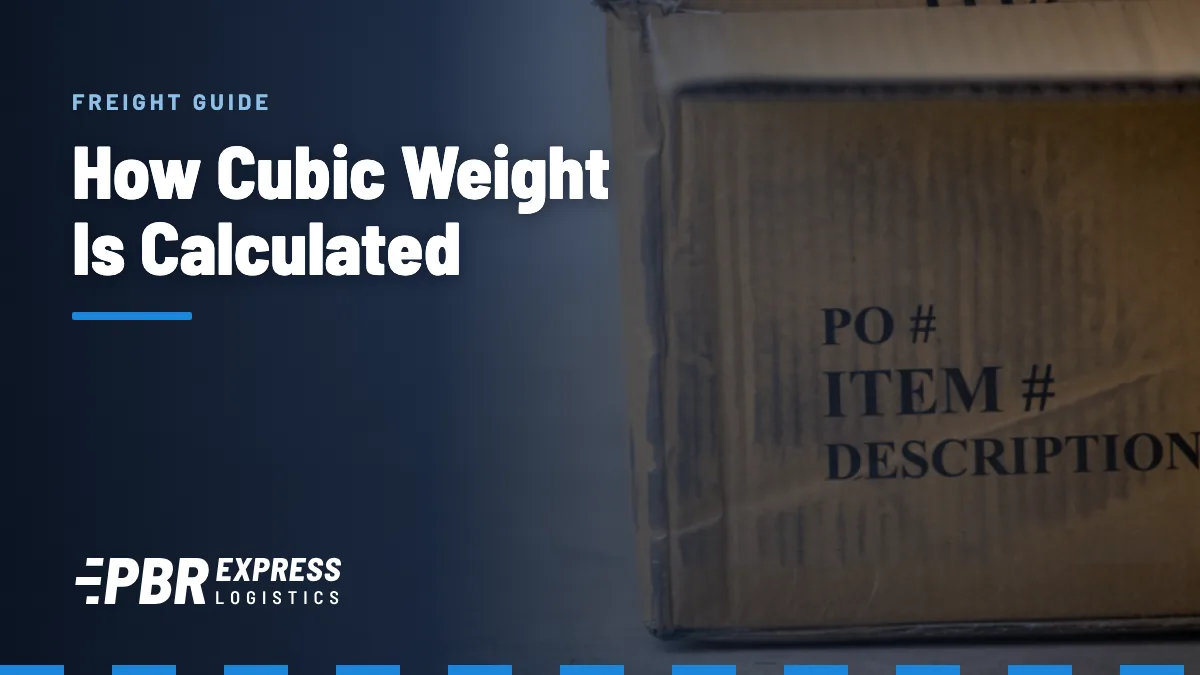 What Is Cubic Weight? How Freight Charges Are Calculated